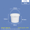 750ml 25 oz. Round Plastic Tubs & Buckets