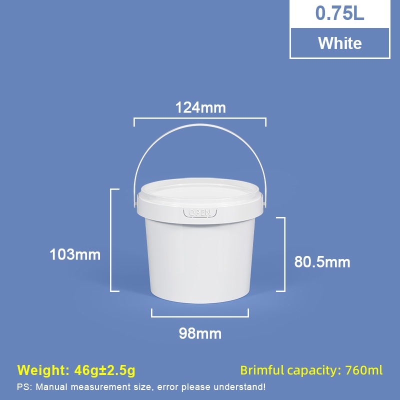 750ml 25 oz. Round Plastic Tubs & Buckets