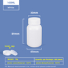100ml HDPE Wide Mouth Plastic Bottle with Inner Cap Leakproof for Chemical Lab Use