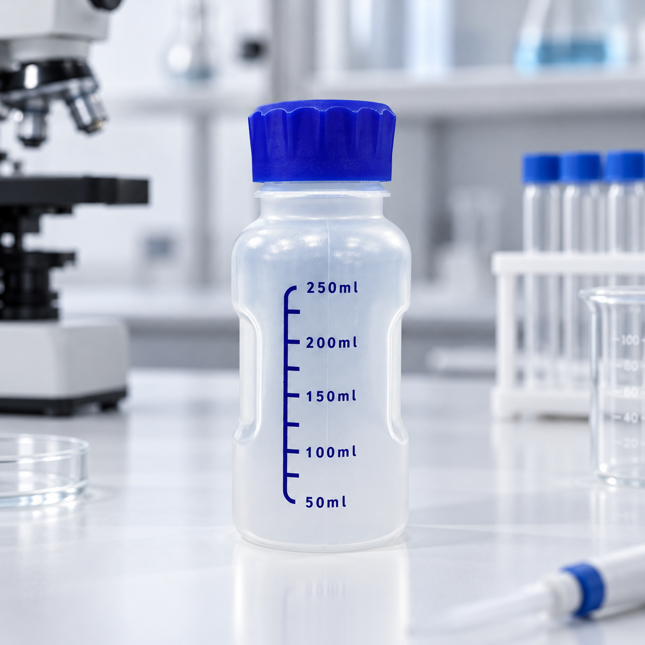 250ml PP Reagent Bottle with Scale Line