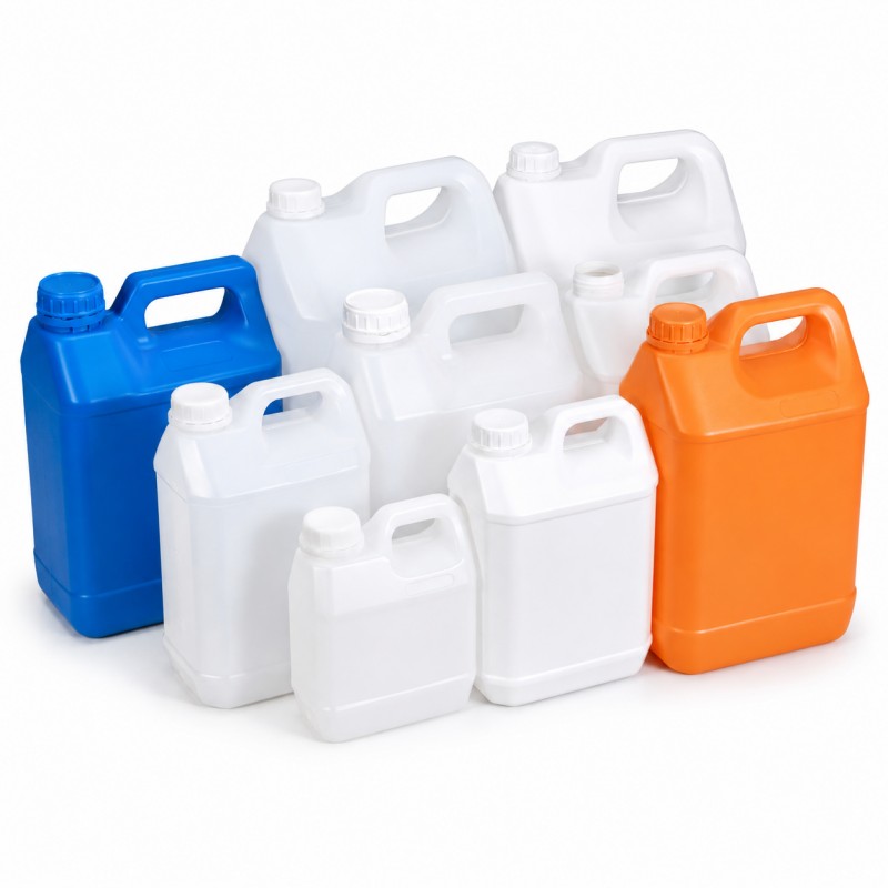Custom HDPE plastic jerry cans F style jugs with leak-proof closures