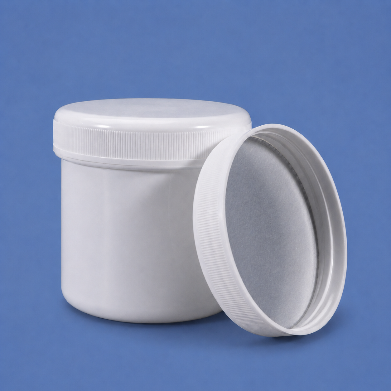 300ml PP Wide Mouth Screw Plastic Jar with aluminum foil gasket Cap