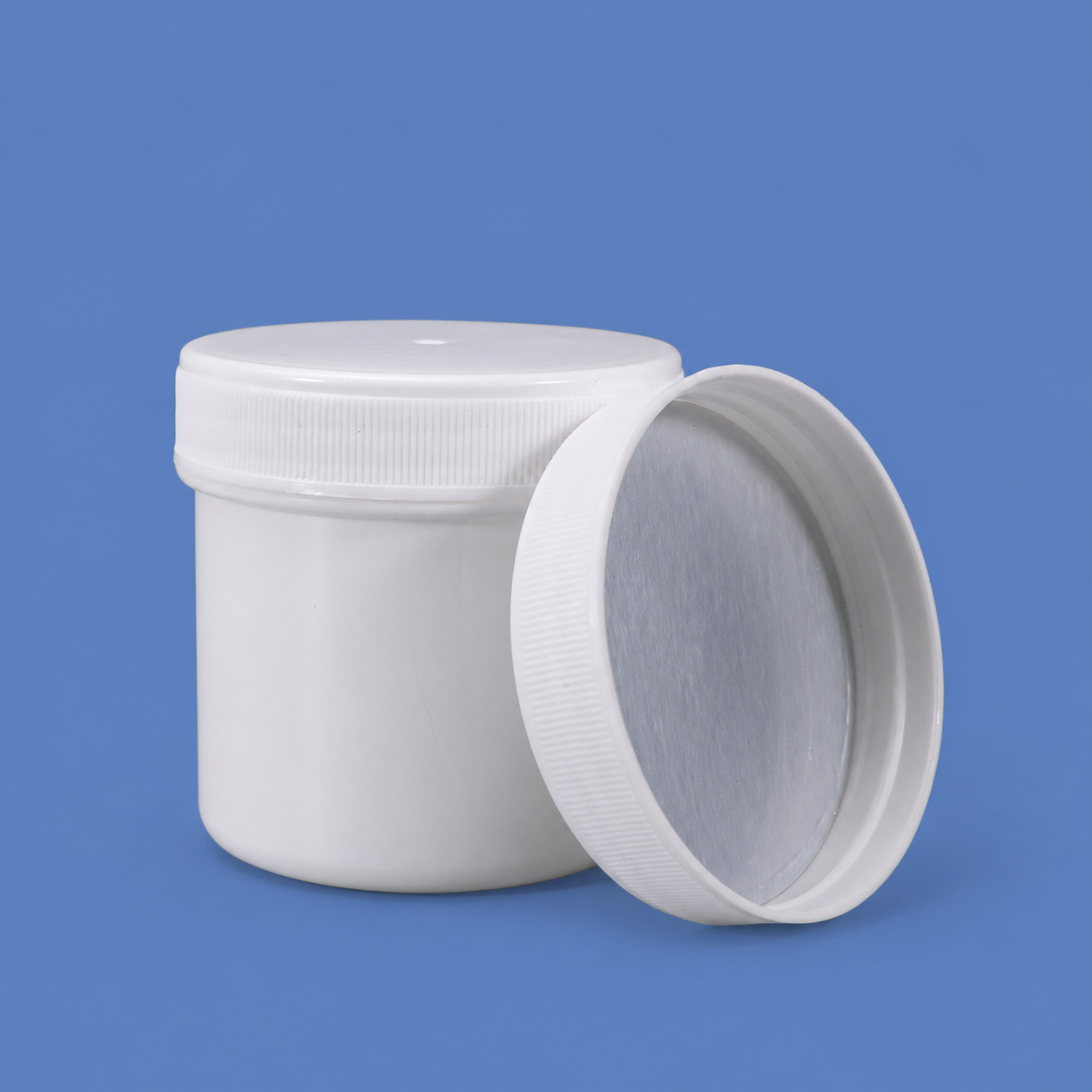 100ml PP Wide Mouth Screw Plastic Jar with aluminum foil gasket Cap