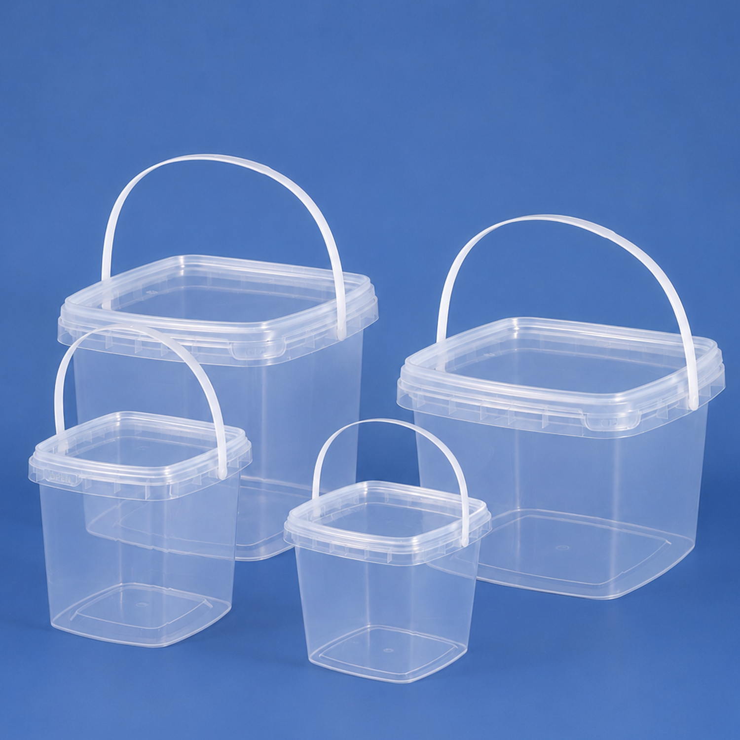 750ML Square Food Grade PP Plastic Storage Bucket