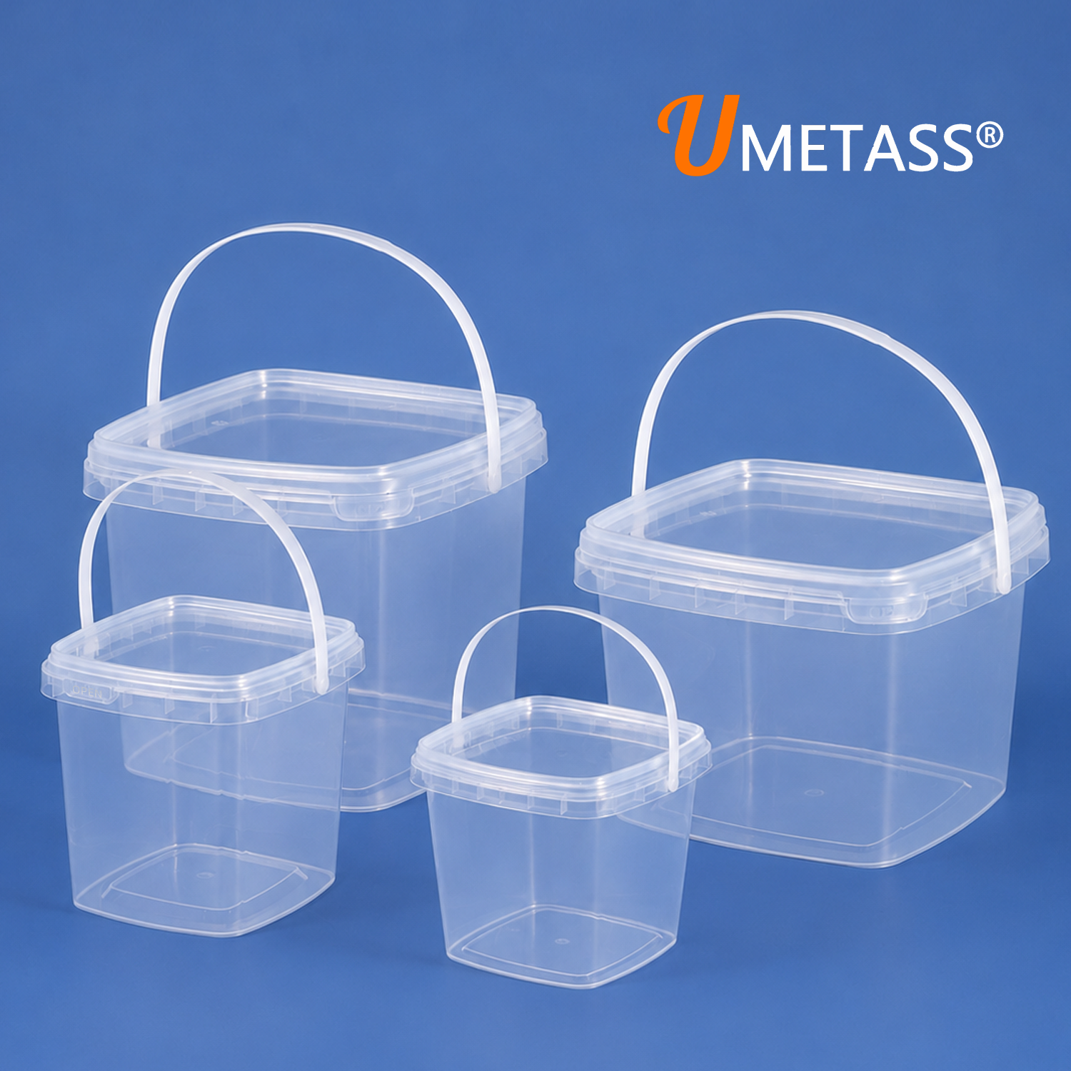750ML Square Food Grade PP Plastic Storage Bucket