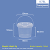 750ml 25 oz. Round Plastic Tubs & Buckets