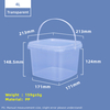 4L Square Food Grade PP Plastic Storage Bucket