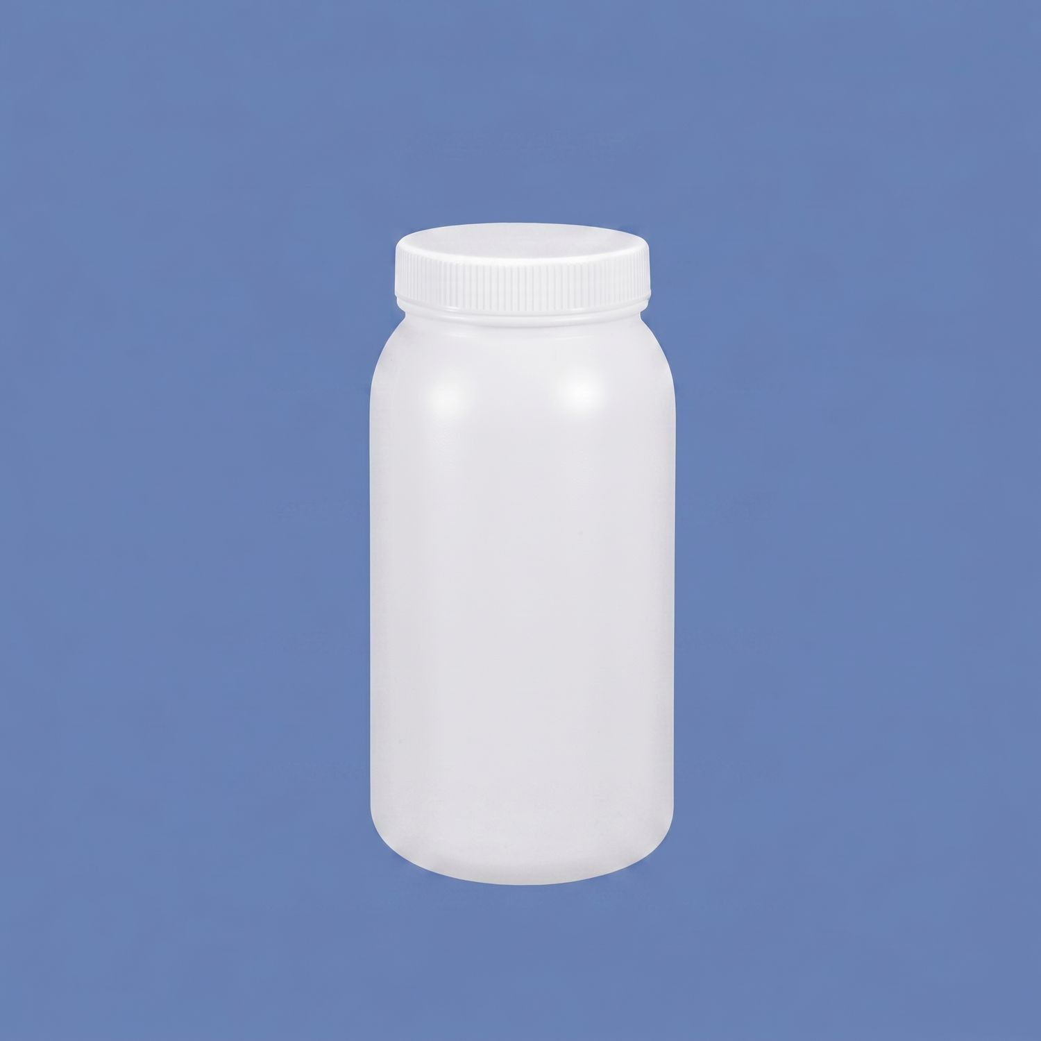 1L HDPE Wide Mouth Plastic Bottle with Inner Cap Leakproof for Chemical Lab Use