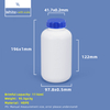 1L HDPE Wide Mouth Plastic Bottle with Scale Line and Inner Cap