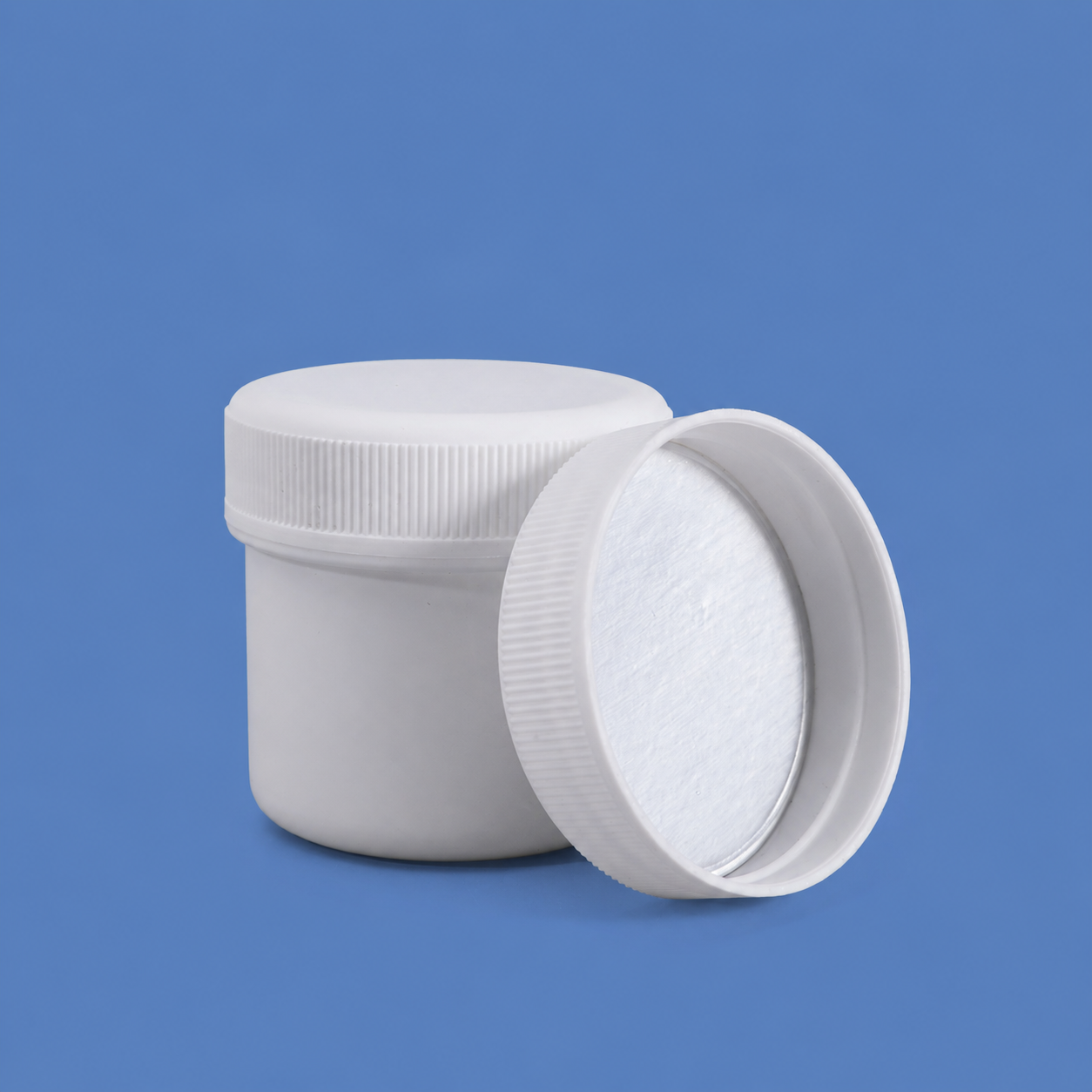 50ml PP Wide Mouth Screw Plastic Jar with aluminum foil gasket Cap
