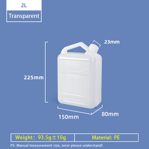 2L F Style Jugs 2 Liter Food Grade PE Wine Plastic Jerry Can