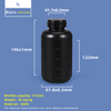 1L HDPE Wide Mouth Plastic Bottle with Scale Line and Inner Cap