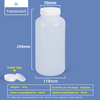 2L HDPE Wide Mouth Plastic Bottle with Inner Cap Leakproof for Chemical Lab Use