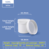 150ml PP Wide Mouth Screw Plastic Jar with aluminum foil gasket Cap