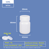 50ml HDPE Wide Mouth Plastic Bottle with Inner Cap Leakproof for Chemical Lab Use