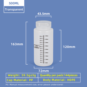 500ml 16oz HDPE Reagent Bottle with Screw Cap