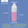 500ml Translucent White PE Bottle with Screw Cap Induction Gasket