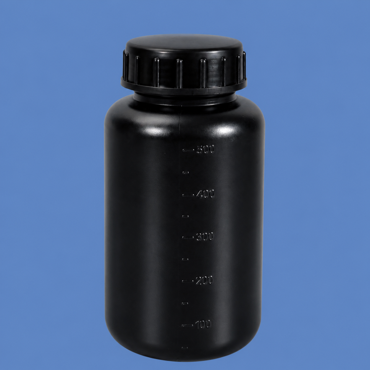 500ml HDPE Wide Mouth Plastic Bottle with Scale Line Inner Cap Leakproof