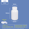 150ml HDPE Wide Mouth Plastic Bottle with Inner Cap Leakproof for Chemical Lab Use
