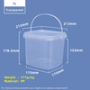 5L Square Food Grade PP Plastic Storage Bucket