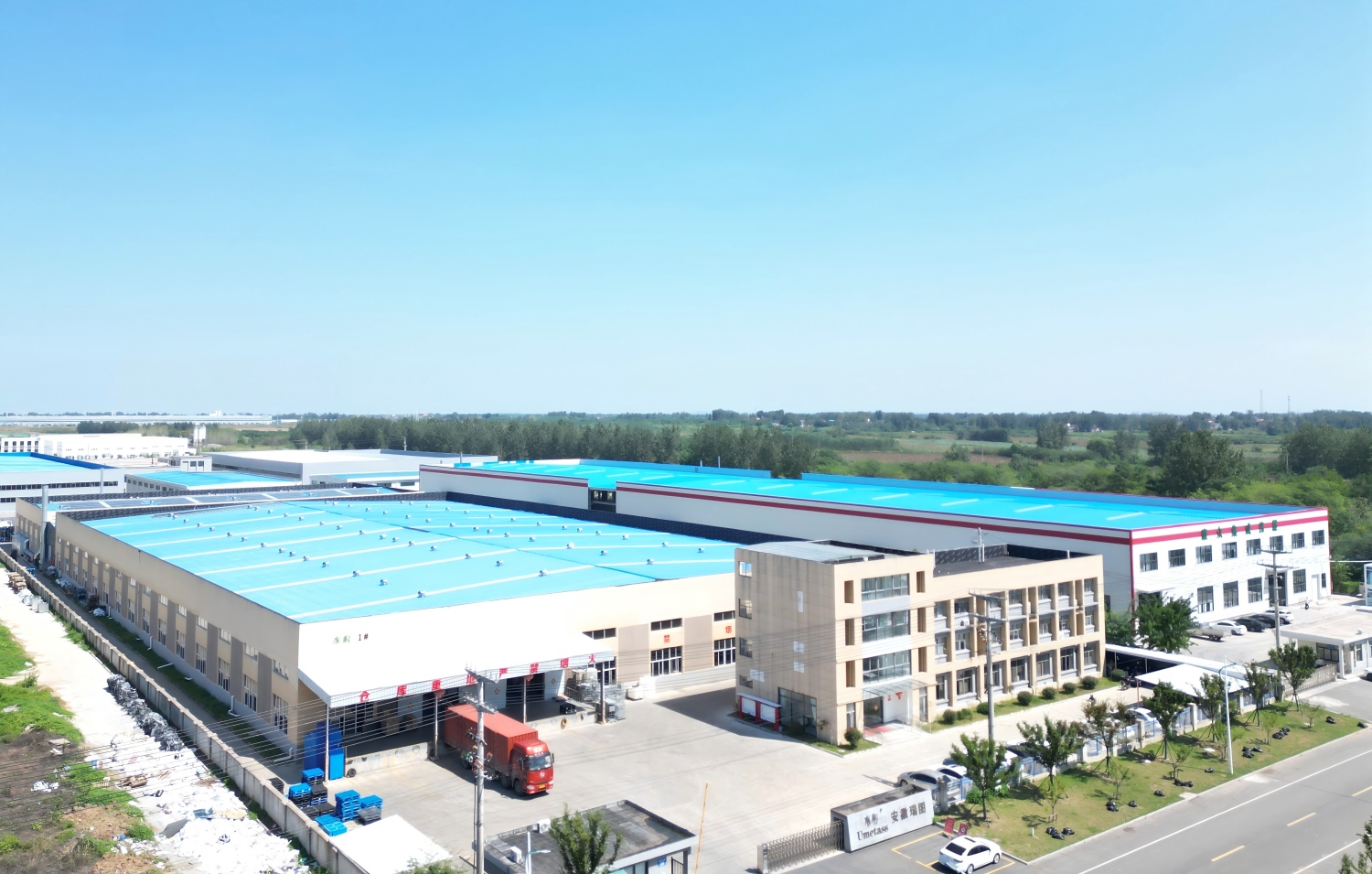 Aerial view of UMETASS wholly-owned plastic packaging manufacturing base