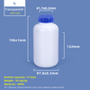 1L HDPE Wide Mouth Plastic Bottle with Scale Line and Inner Cap